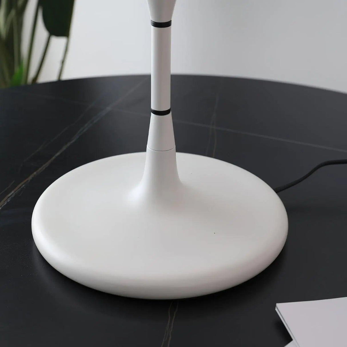 Modern Table Lamp  Dome Shade With Black Trim - Product detail 10