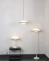 Modern Table Lamp  Dome Shade With Black Trim - Product detail 15