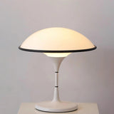 Modern Table Lamp  Dome Shade With Black Trim - Detailed view