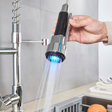 Professional Kitchen Faucet  LED Temperature Display Spring Spout - Detailed view