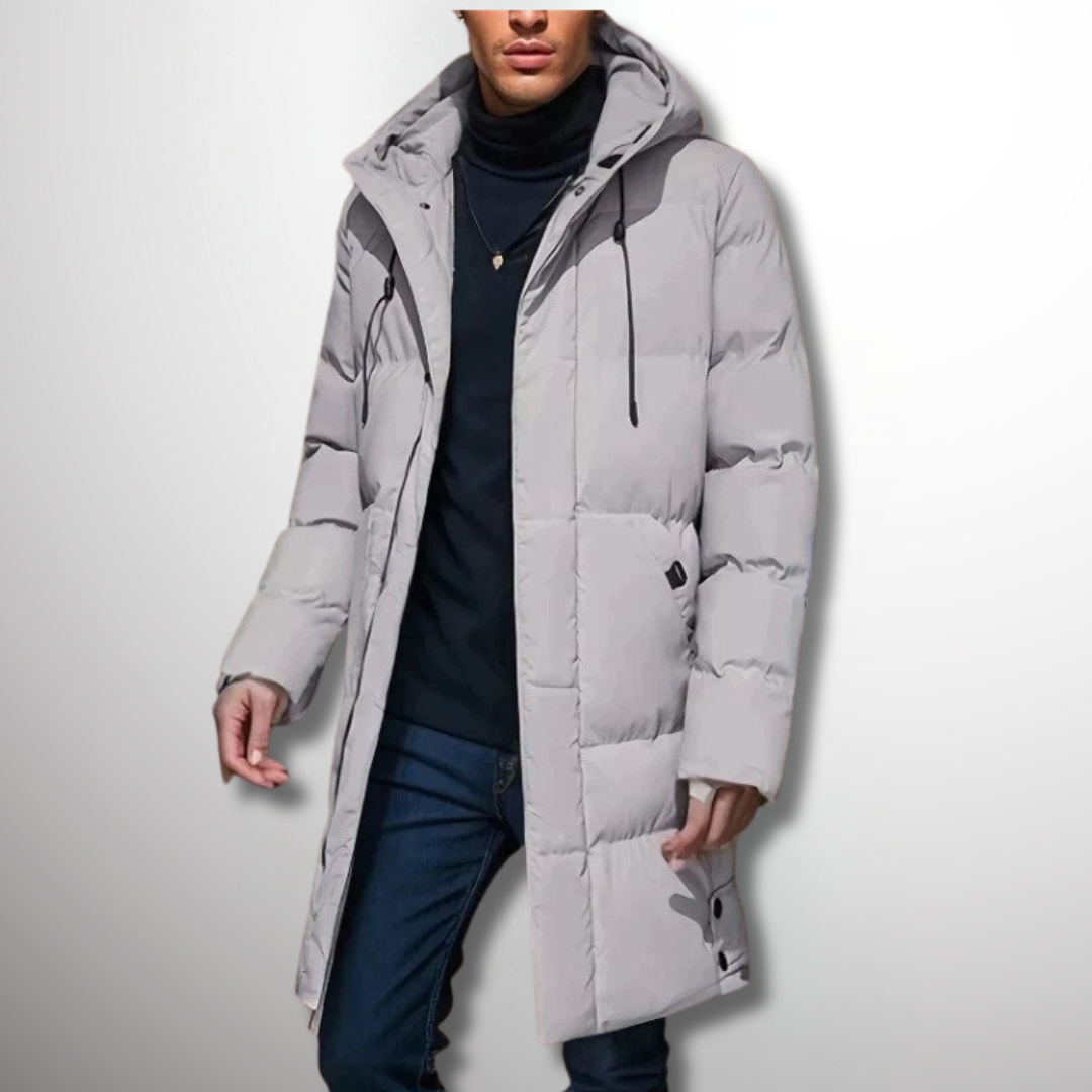 Winter Down Parka  Hooded Quilted Long Coat - Product example