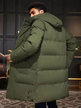 Winter Down Parka  Hooded Quilted Long Coat - Product detail 8