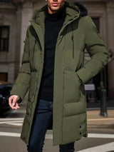 Winter Down Parka  Hooded Quilted Long Coat - Product detail 9