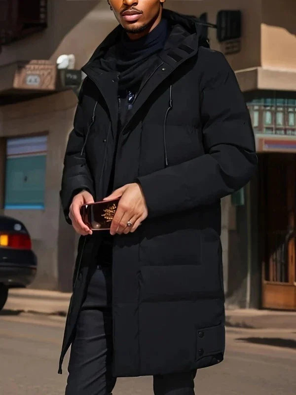 Winter Down Parka  Hooded Quilted Long Coat - Product detail 5