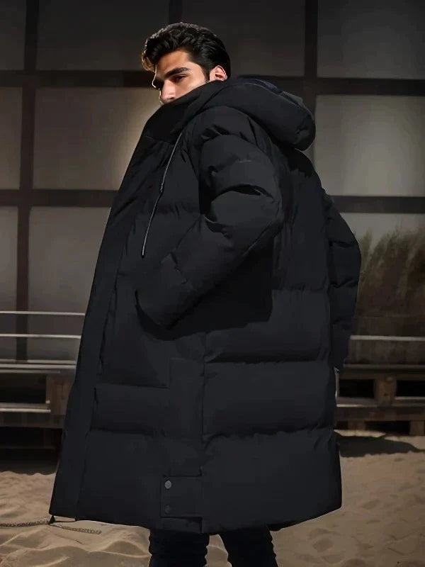 Winter Down Parka  Hooded Quilted Long Coat - Product detail 6