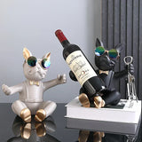 Wine Bottle Holder  French Bulldog Butler Design - Detailed view