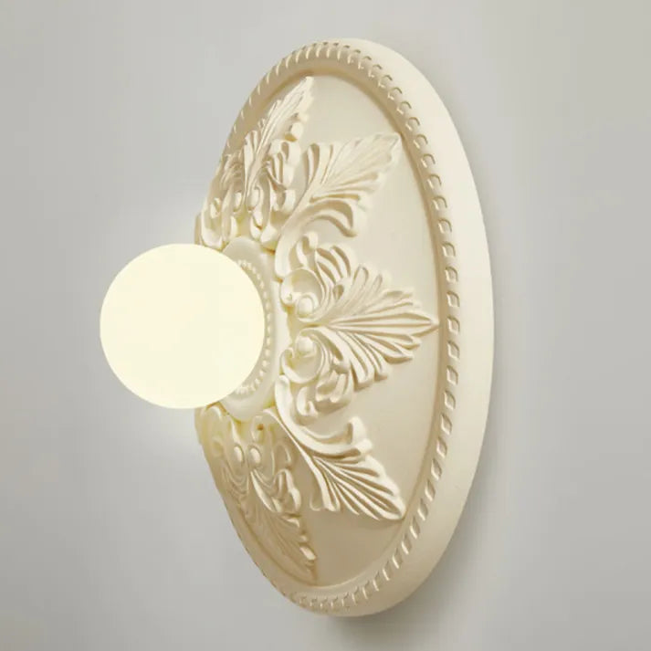 French Wall Lamp  Ornate Resin Medallion Design - Product detail 11