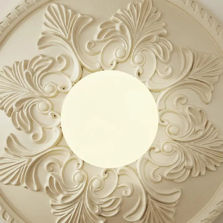 French Wall Lamp  Ornate Resin Medallion Design - Product detail 10