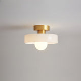 Minimalist Ceiling Light  French Bauhaus Design with Brass Accents - Product detail 13