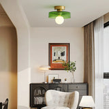 Minimalist Ceiling Light  French Bauhaus Design with Brass Accents - Product example