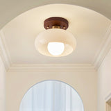 Modern Ceiling Light  Cream Glass Bauhaus Design - Product example