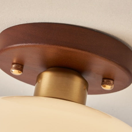Modern Ceiling Light  Cream Glass Bauhaus Design - Product detail 5