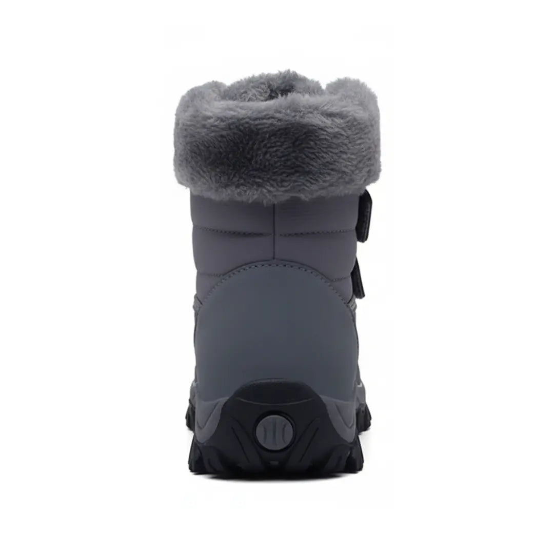 Waterproof Womens Snow Boots  Grey Plush Lined Ankle Boots - Product example