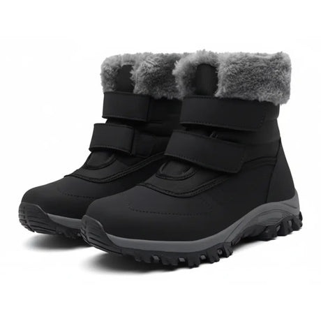 Waterproof Womens Snow Boots  Grey Plush Lined Ankle Boots - Product detail 8