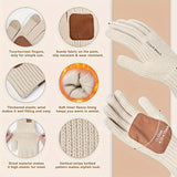 Knitted Winter Accessories Set  Hat Scarf Gloves with Touchscreen Tips - Product detail 9