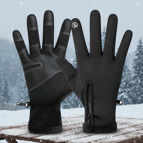 Winter Heated Gloves  Touchscreen Waterproof with Zipper - Product showcase