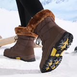 Womens Winter Snow Boots  Faux Fur Lined with Anti-Slip Sole - Product detail 7