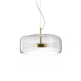 Modern Glass Pendant Light  Smoked Glass With Brass Accents - Product detail 13