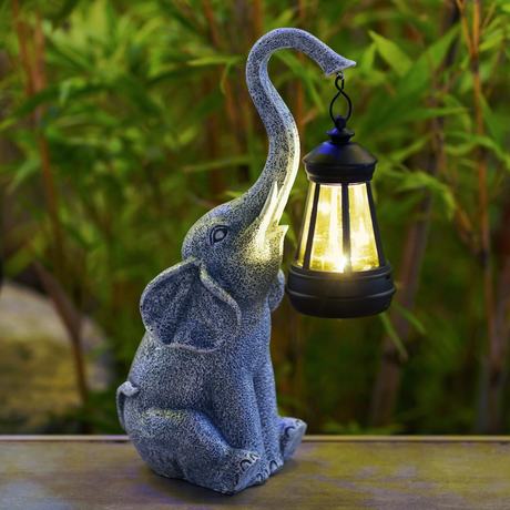 Elephant Solar Garden Light  Decorative Resin Lantern Design - Product detail 5