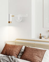 Modern Wall Light  White  Gold Adjustable Swing Arm - Product detail 4