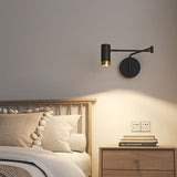 Modern Wall Light  White  Gold Adjustable Swing Arm - Product example