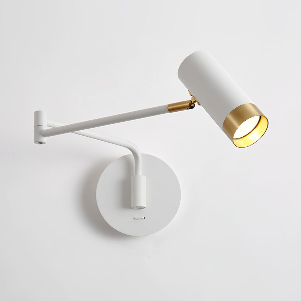 Modern Wall Light  White  Gold Adjustable Swing Arm - Product detail 10