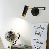 Modern Wall Light  White  Gold Adjustable Swing Arm - Detailed view