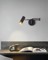 Modern Wall Light  White  Gold Adjustable Swing Arm - Product detail 7