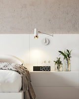 Modern Wall Light  White  Gold Adjustable Swing Arm - Product detail 5