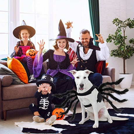 Dog Halloween Spider Costume  Plush Black Leg Design - Product detail 4