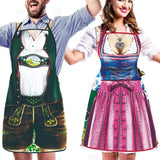 Traditional Oktoberfest Aprons  Bavarian Couple Set With Dirndl  Lederhosen Print - Product detail 8