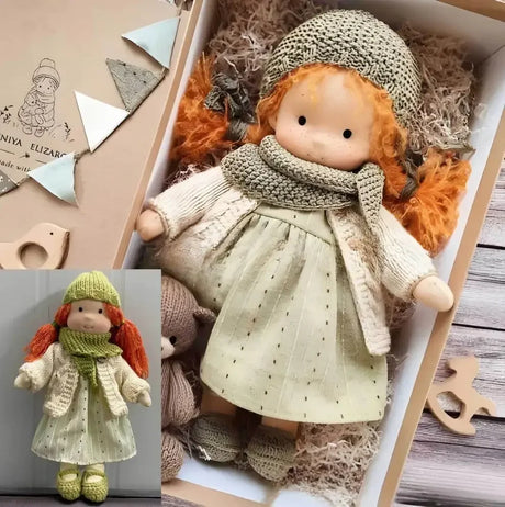 Waldorf Plush Doll  Handcrafted Cotton Toy With Aviation Theme - Product detail 4