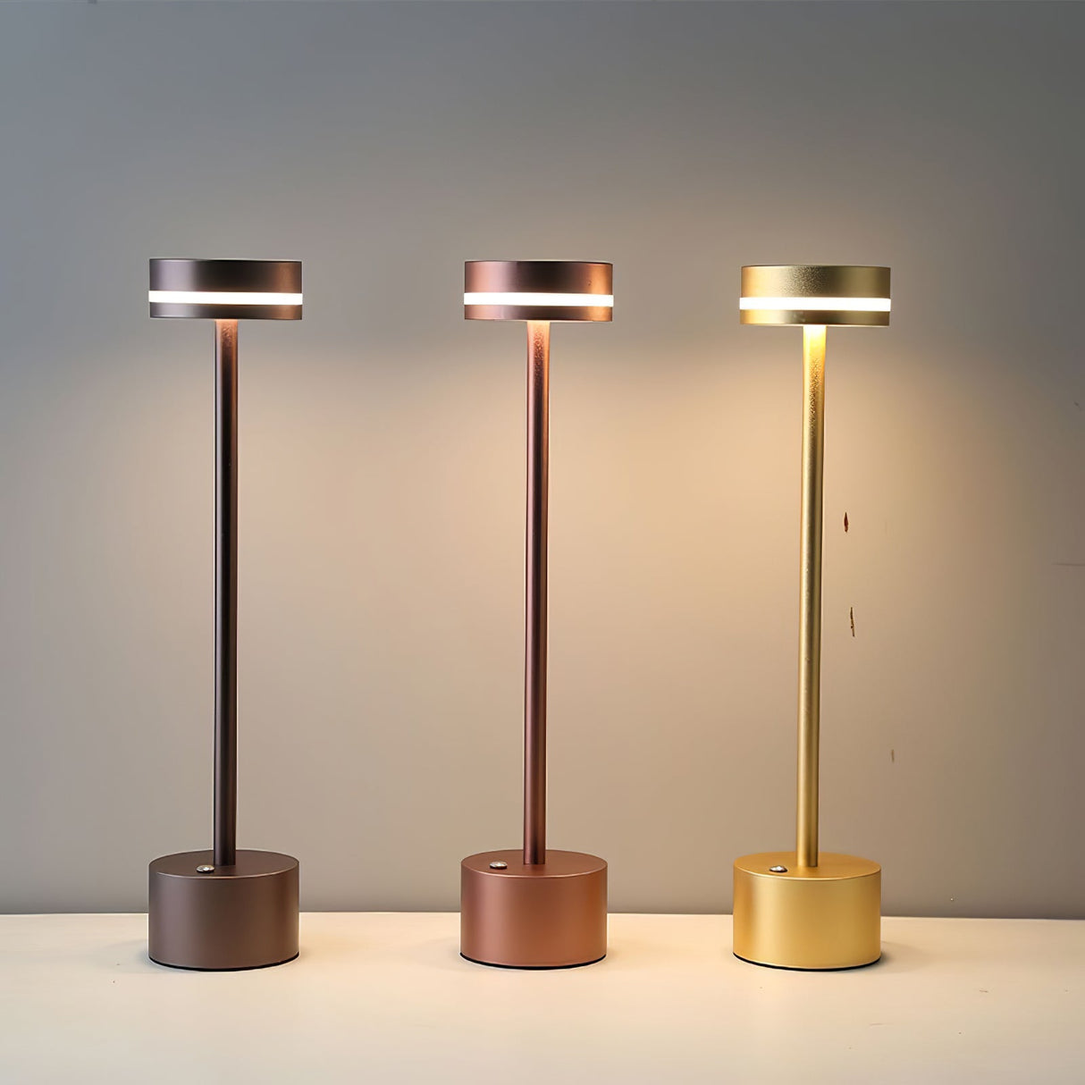 Modern LED Table Lamp  Gold Metal Design with Warm Light - Product detail 12