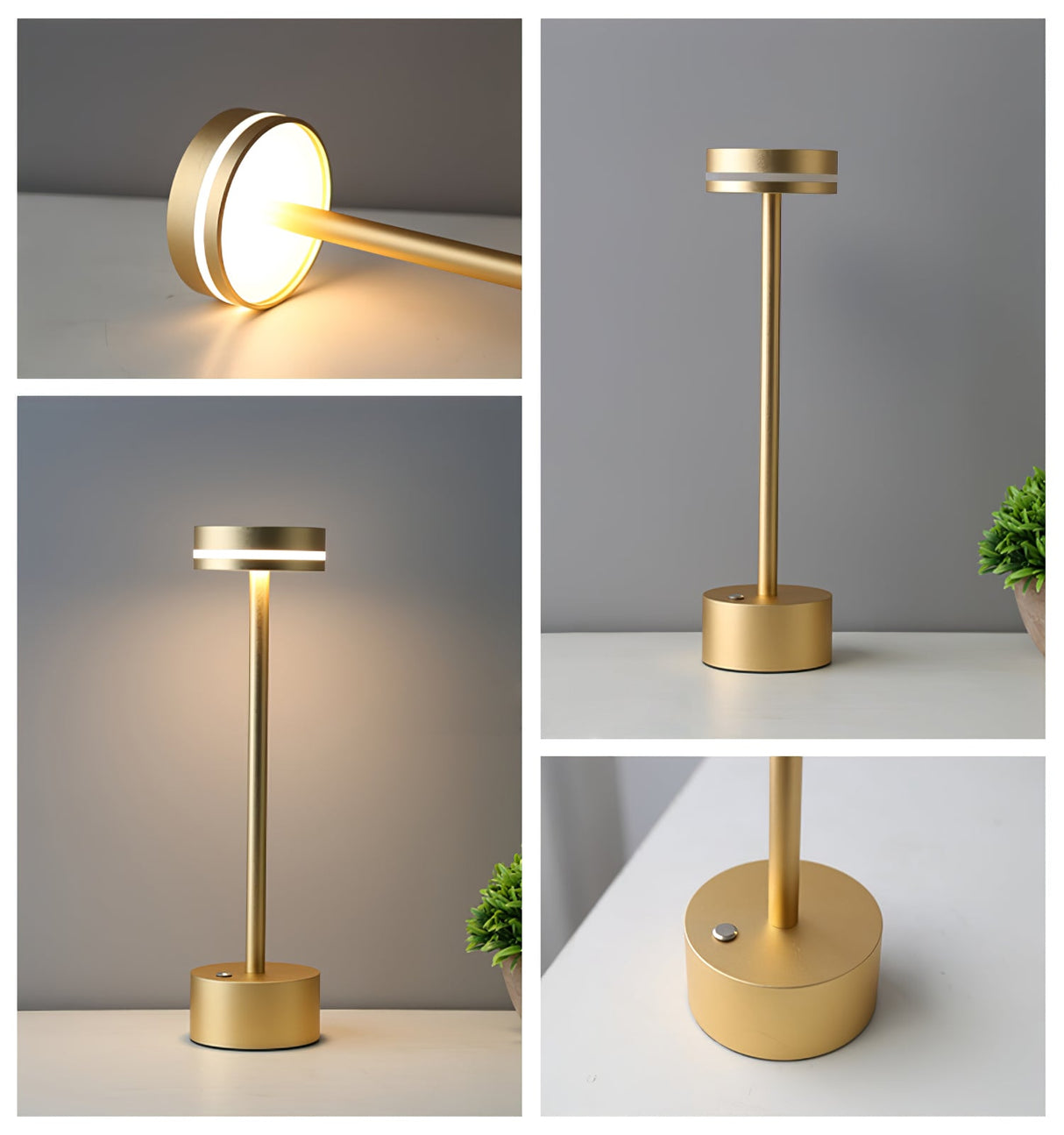 Modern LED Table Lamp  Gold Metal Design with Warm Light - Product detail 14