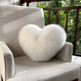 Heart Shaped Faux Fur Pillow  Soft Plush Decorative Cushion - Product detail 8