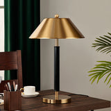Modern Table Lamp  Black and Gold Metal Design - Detailed view