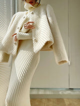 Fuzzy Wool Coat  Double Breasted Short Jacket - Product detail 4