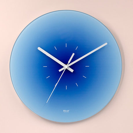 Modern Glass Wall Clock  Sunset Gradient Design - Product example