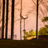 Solar Garden Moon Light  Crescent Metal Lantern with Glass Globe - Product detail 5