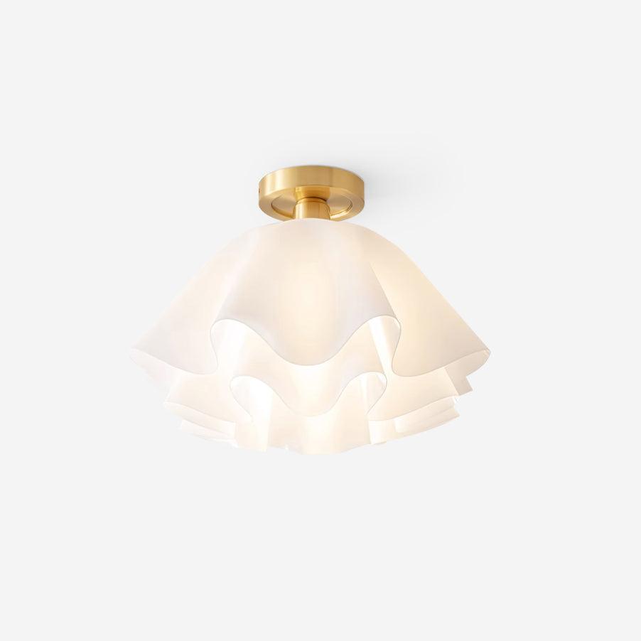 Modern Ceiling Light  Layered White Glass Wave Design - Product detail 5