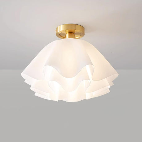 Modern Ceiling Light  Layered White Glass Wave Design - Product detail 6