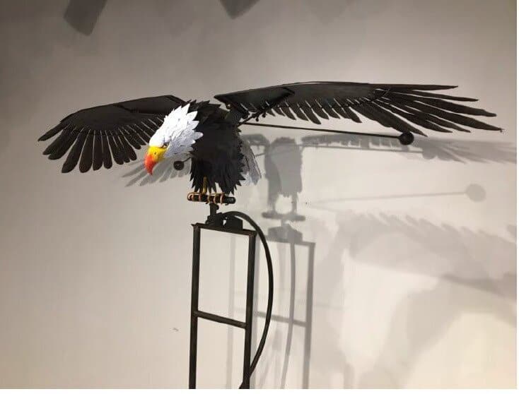 Bald Eagle Wind Spinner  Metal Garden Kinetic Sculpture - Product detail 4