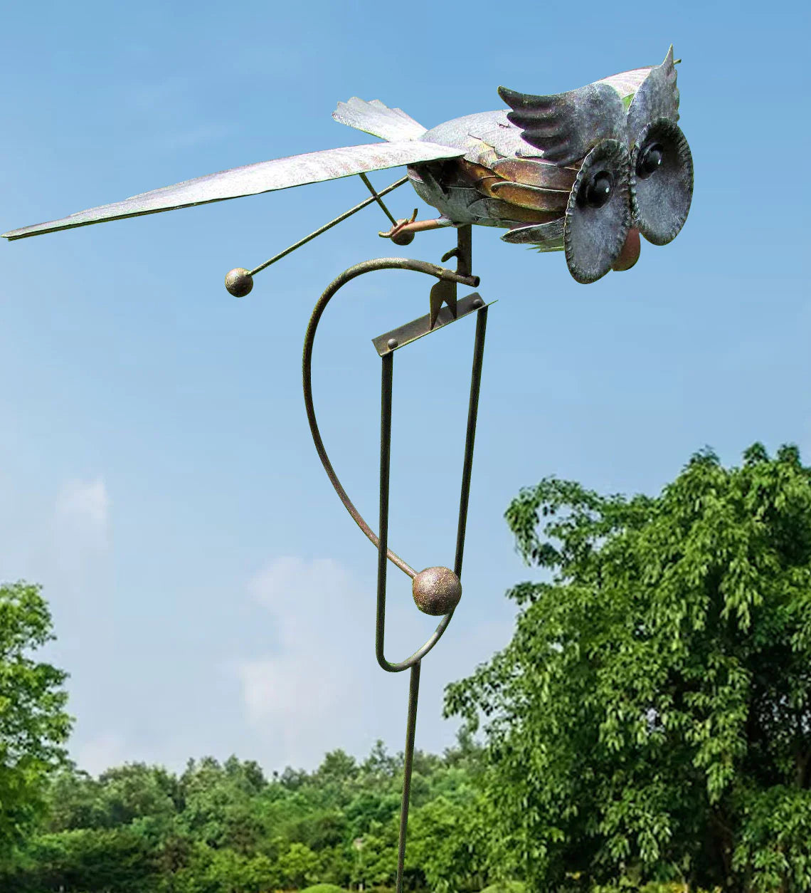 Bald Eagle Wind Spinner  Metal Garden Kinetic Sculpture - Product detail 8