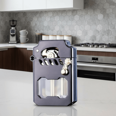 Windproof Mechanical Lighter  Gear System Design - Product showcase