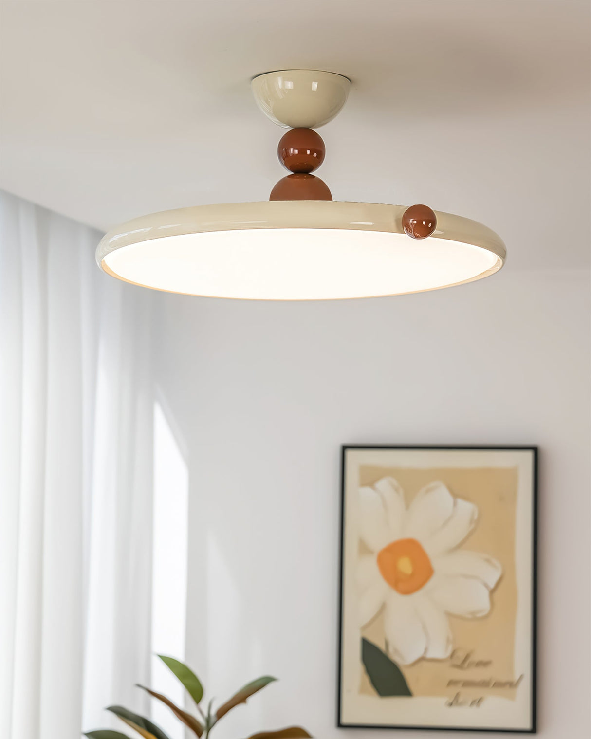 Modern Ceiling Light  Minimalist Metal Frame with Spherical Accents - Product detail 9