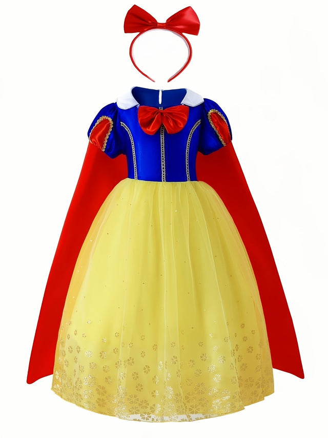 Princess Costume Dress  Royal Blue Tulle Gown With Cape - Product showcase