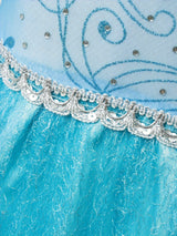 Girls Princess Dress  Ice Blue Glitter Tulle Gown - Product detail 4