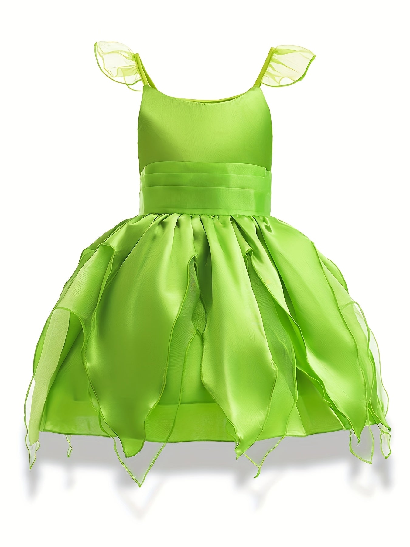 Girls Fairy Costume Dress  Petal Skirt Design With Flutter Sleeves - Product showcase
