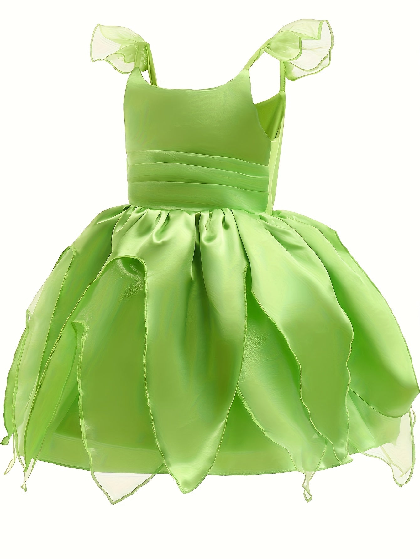Girls Fairy Costume Dress  Petal Skirt Design With Flutter Sleeves - Detailed view