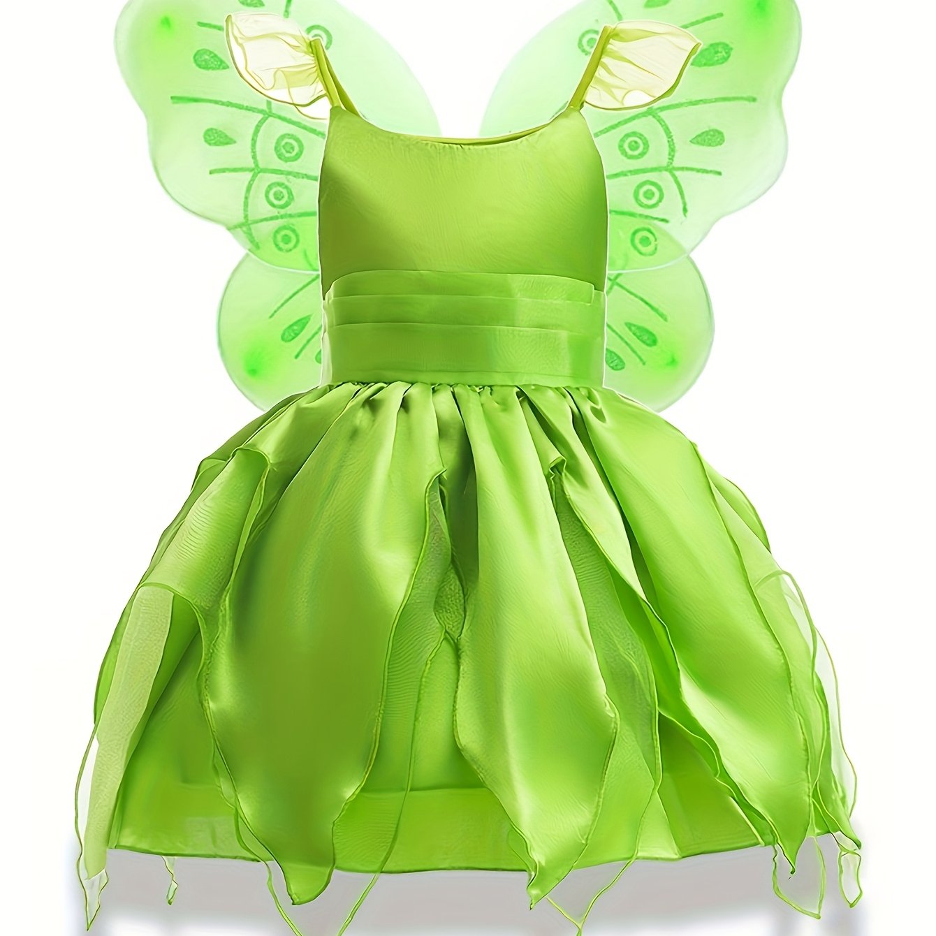 Girls Fairy Costume Dress  Petal Skirt Design With Flutter Sleeves - Product detail 5